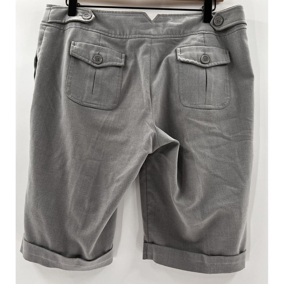 The Limited Women Drew Fit Flat Front Bermuda Shorts Gray Size‎ 8 - Picture 3 of 4